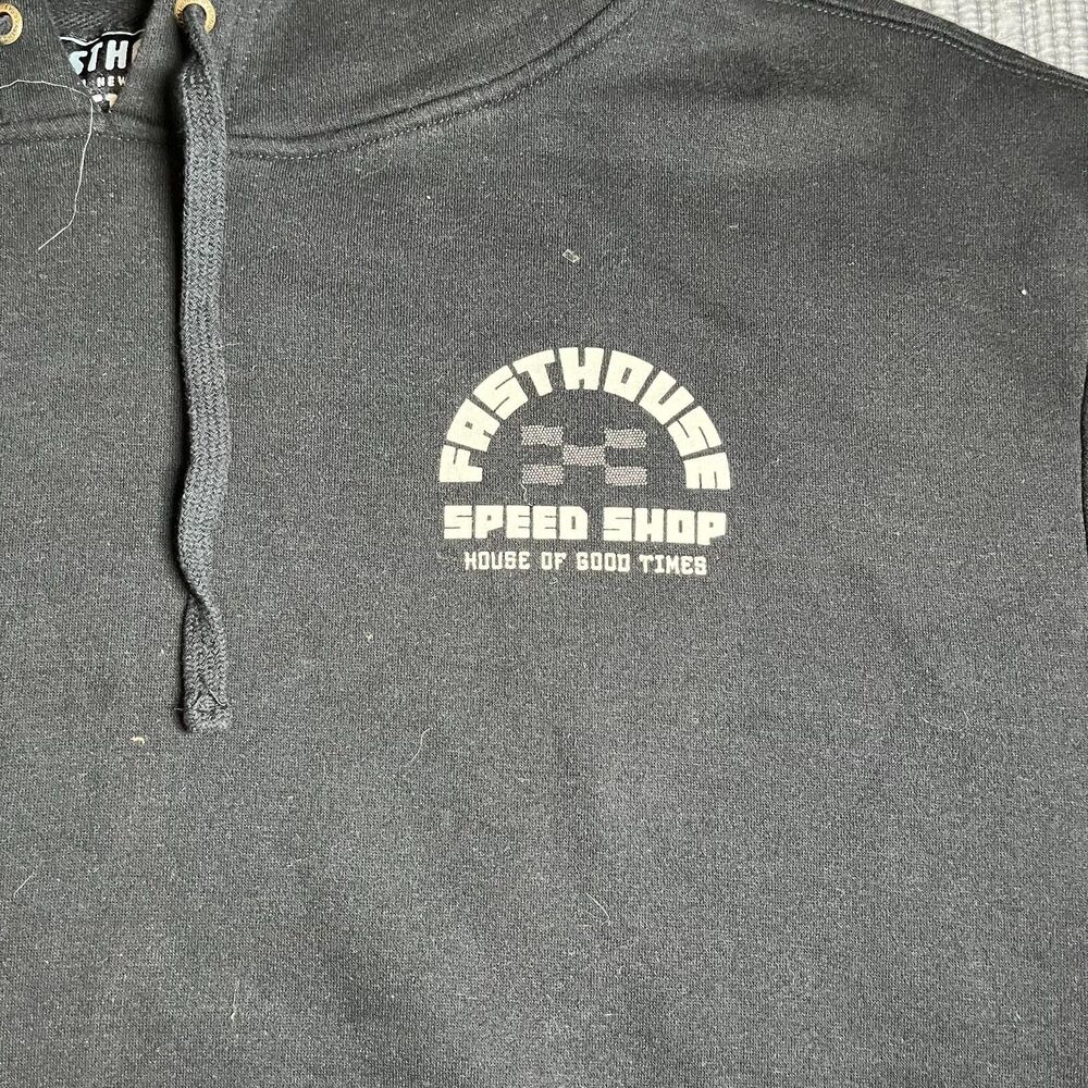 Fasthouse Speed Shop Iron Steed Hoodie‎ Black 3XL Pullover Graphic Moto - Picture 5 of 12